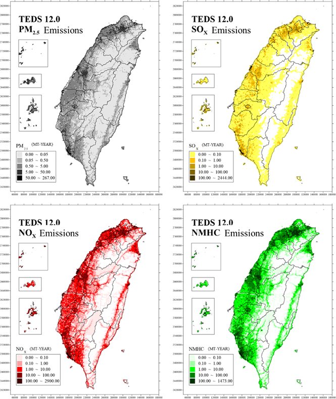 figure 3 TEDS12.0 version emission spatial distribution